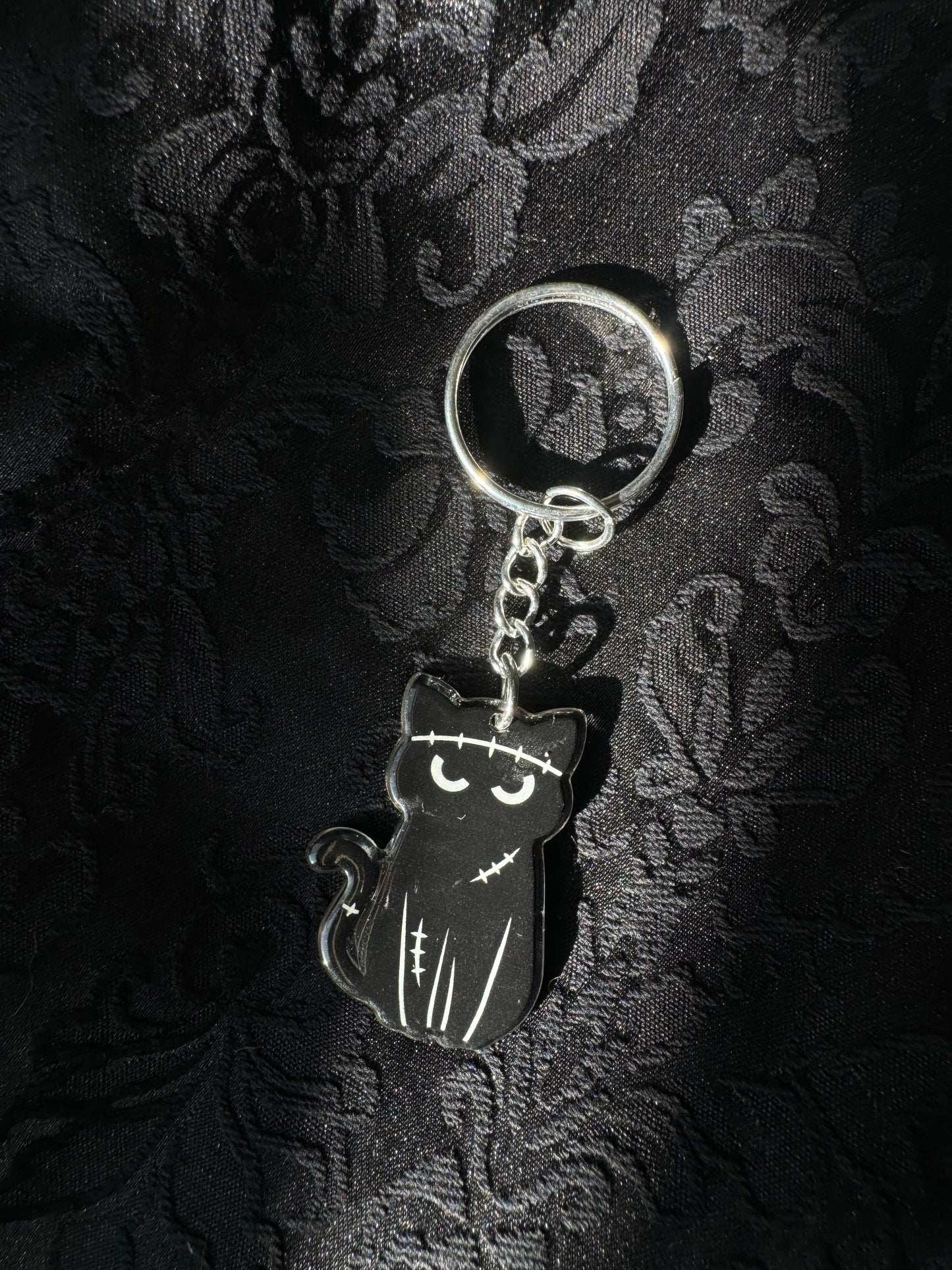 spooky cat keychains