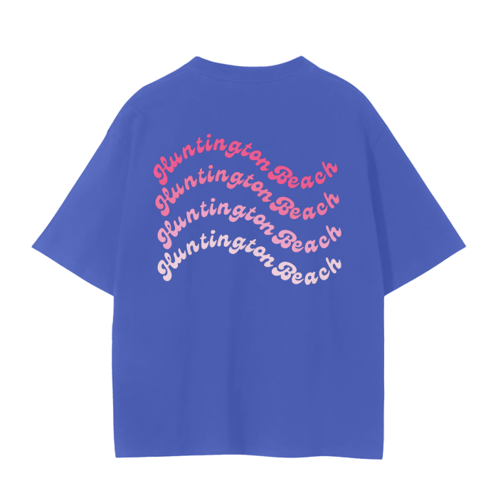 huntington beach wavy oversized t-shirt
