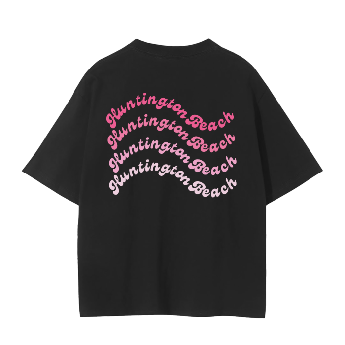 huntington beach wavy oversized t-shirt