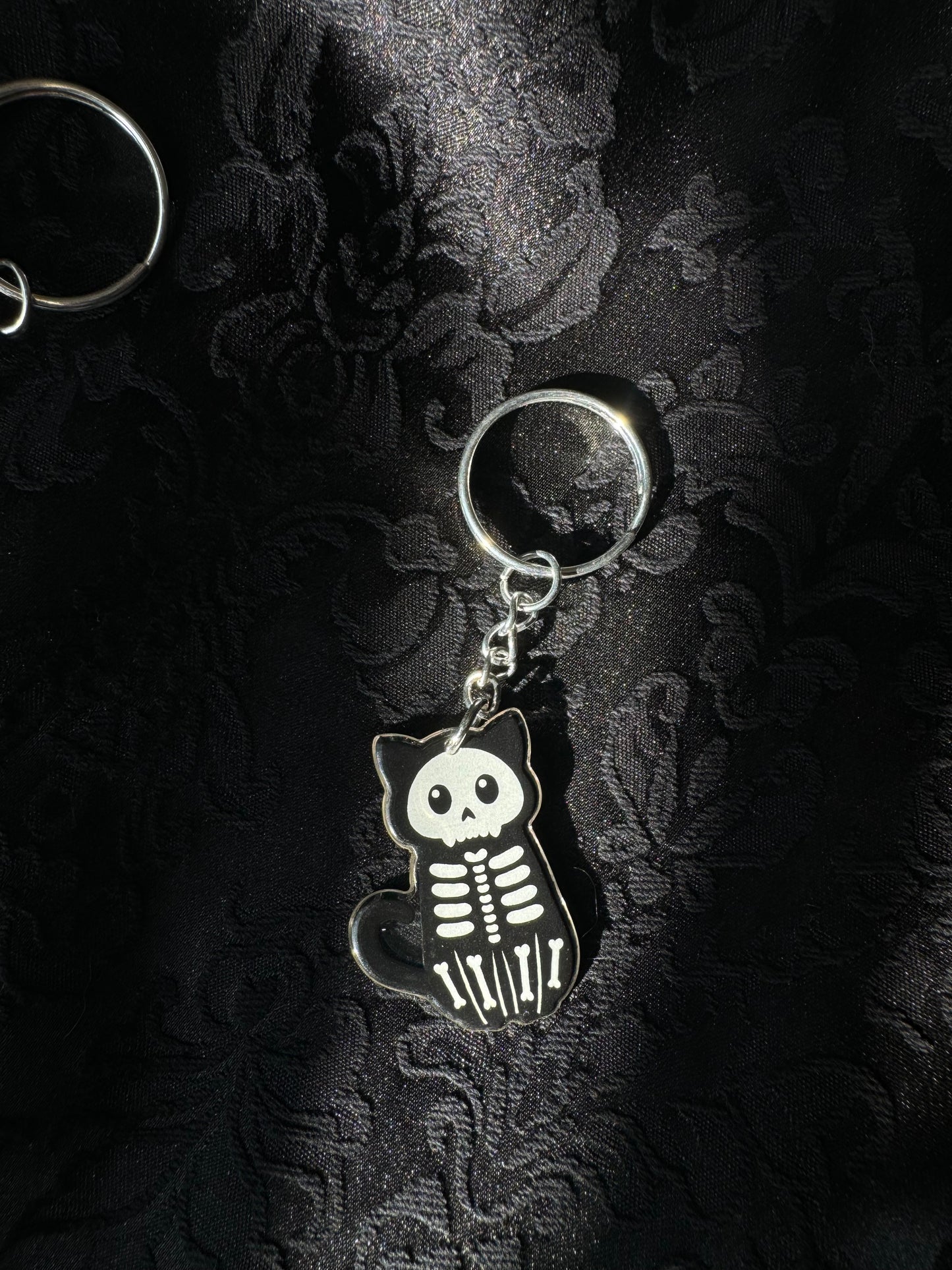 spooky cat keychains