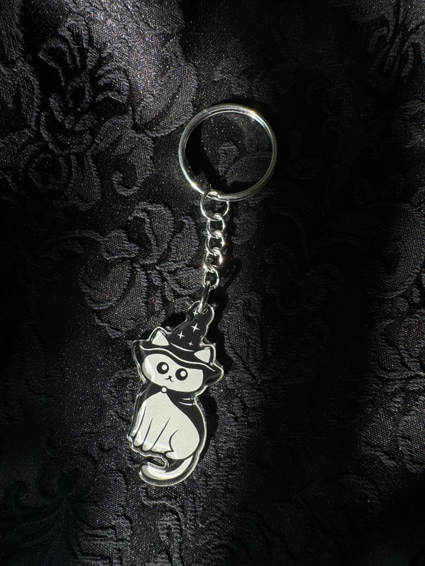 spooky cat keychains
