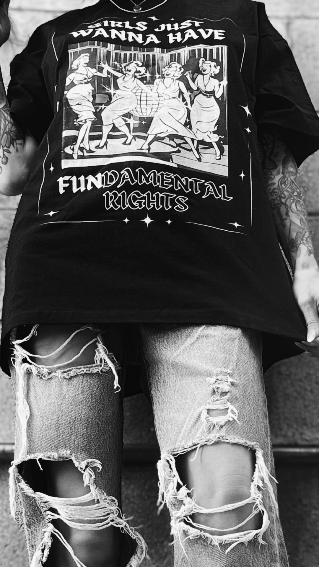 girls just wanna oversized t-shirt