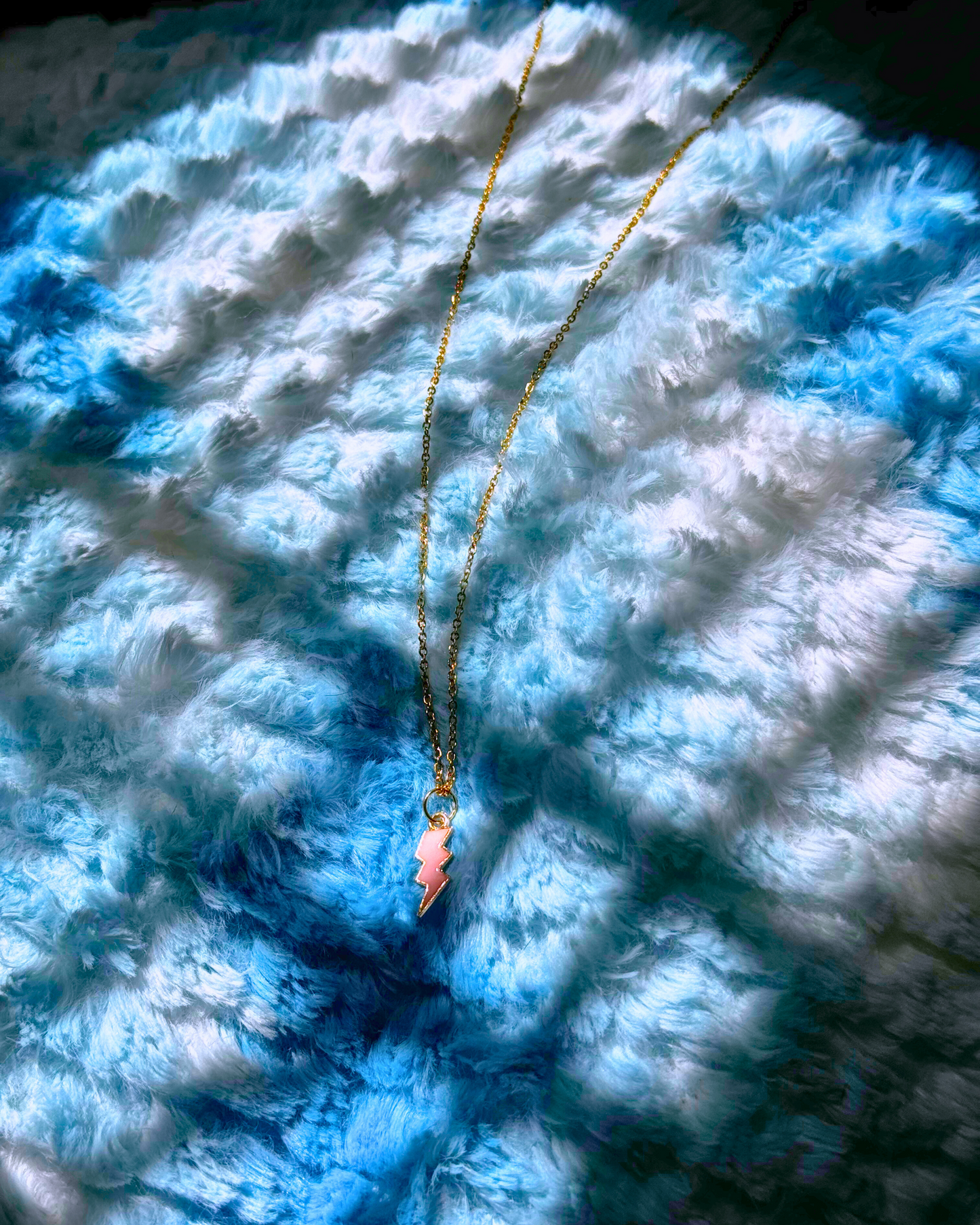 pink lightning bolt necklace