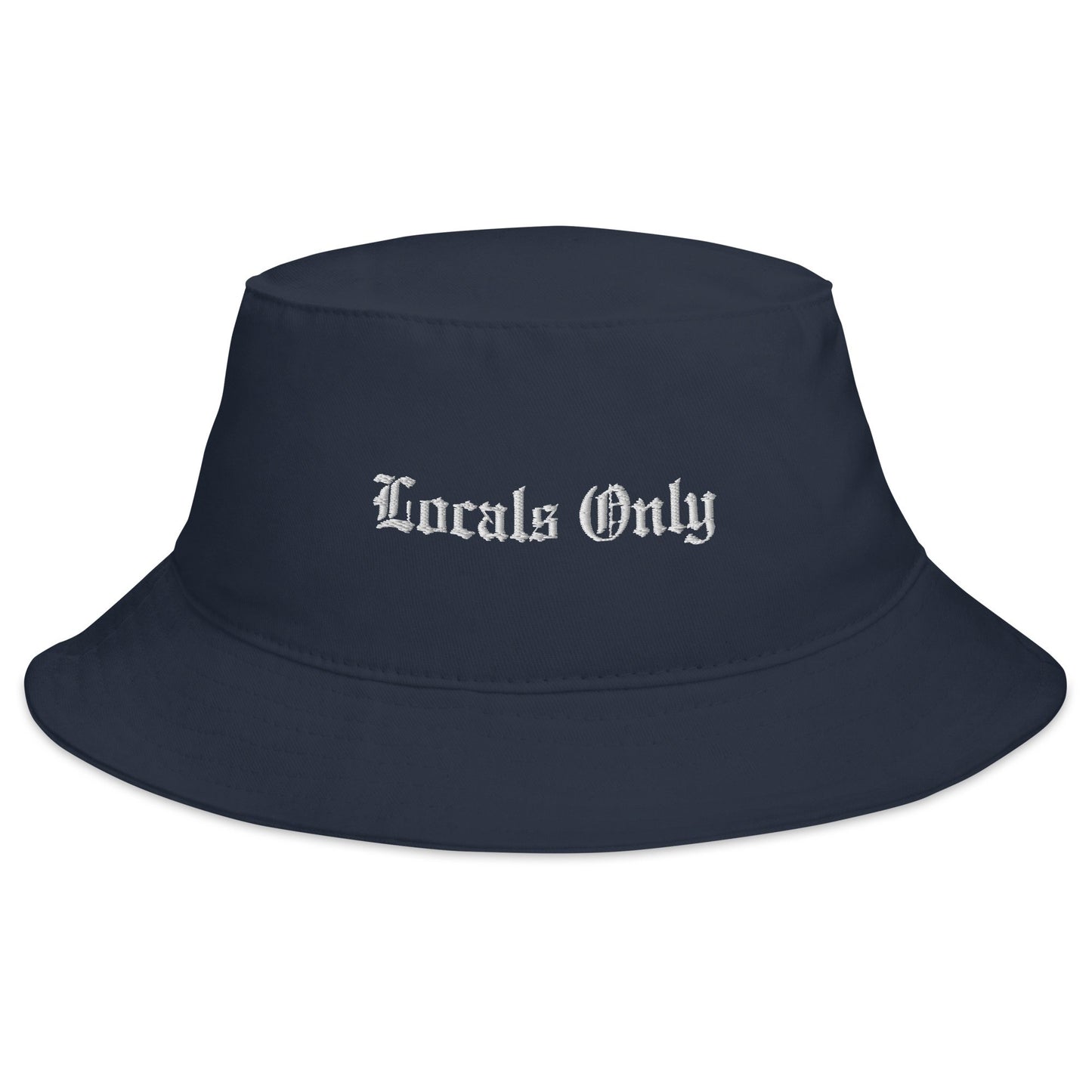 LOCALS ONLY BUCKET HAT (WHITE FONT)-668730126DF79_Navy
