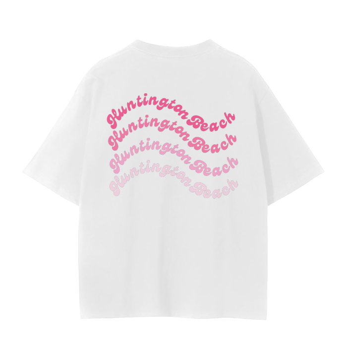 huntington beach wavy oversized t-shirt