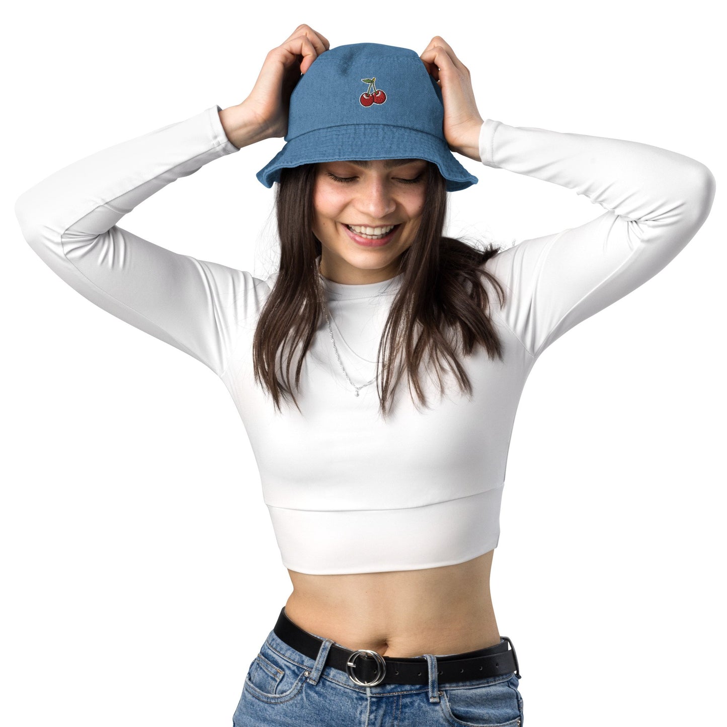 CHERRIES DENIM BUCKET HAT-66870AD2C7107_Light-Denim