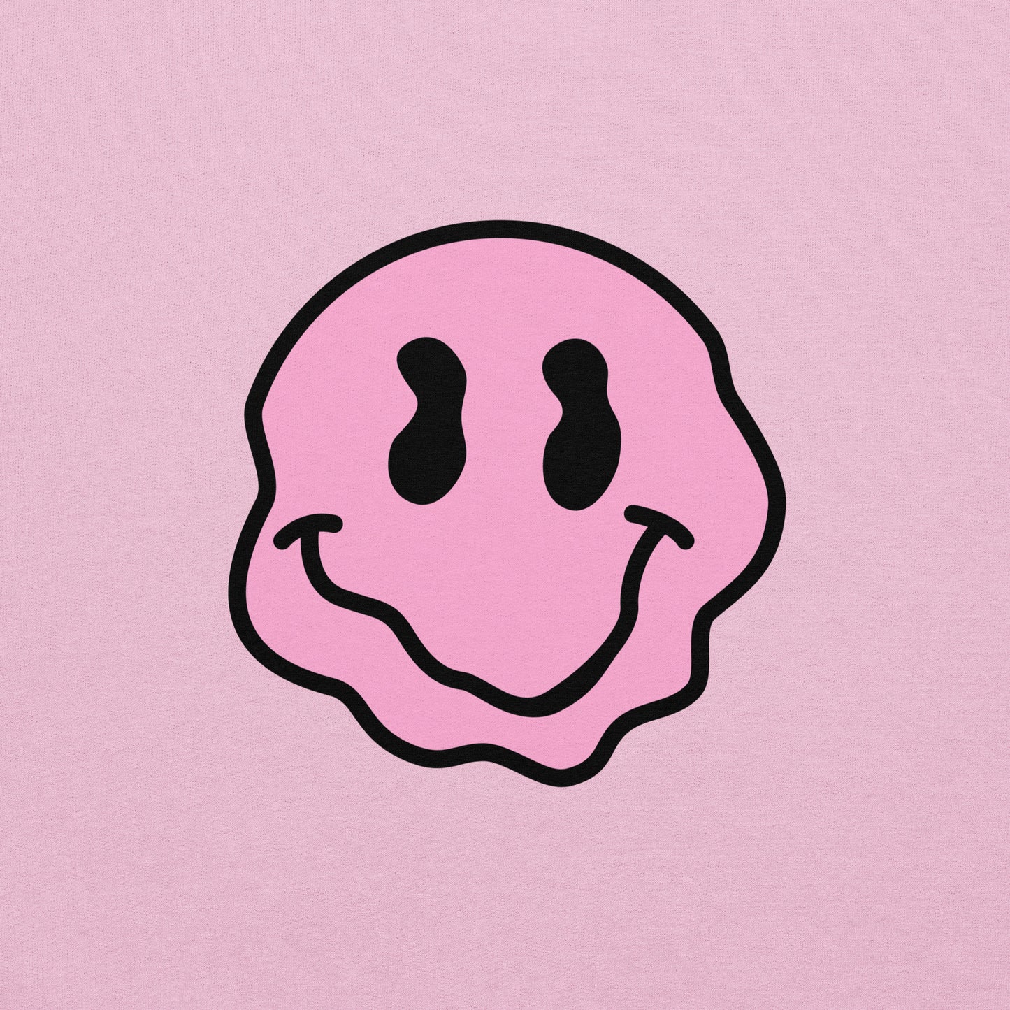 pink melted smiley sweatshirt