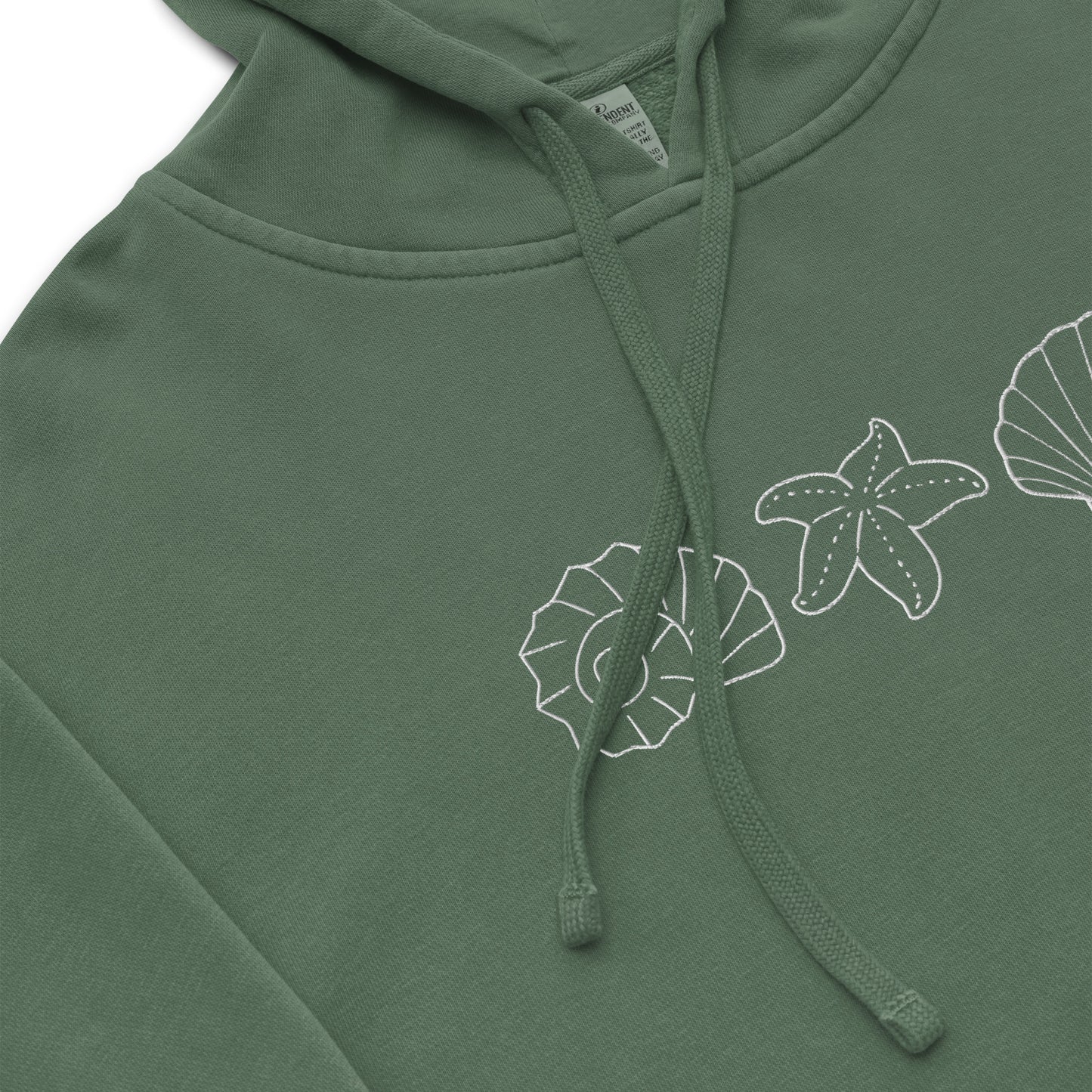 sea shells pigment-dyed hoodie
