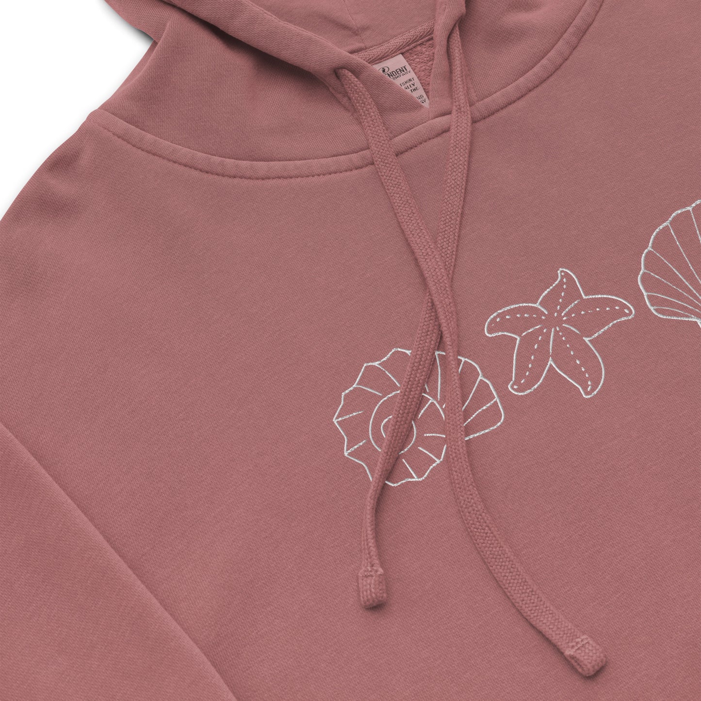 sea shells pigment-dyed hoodie