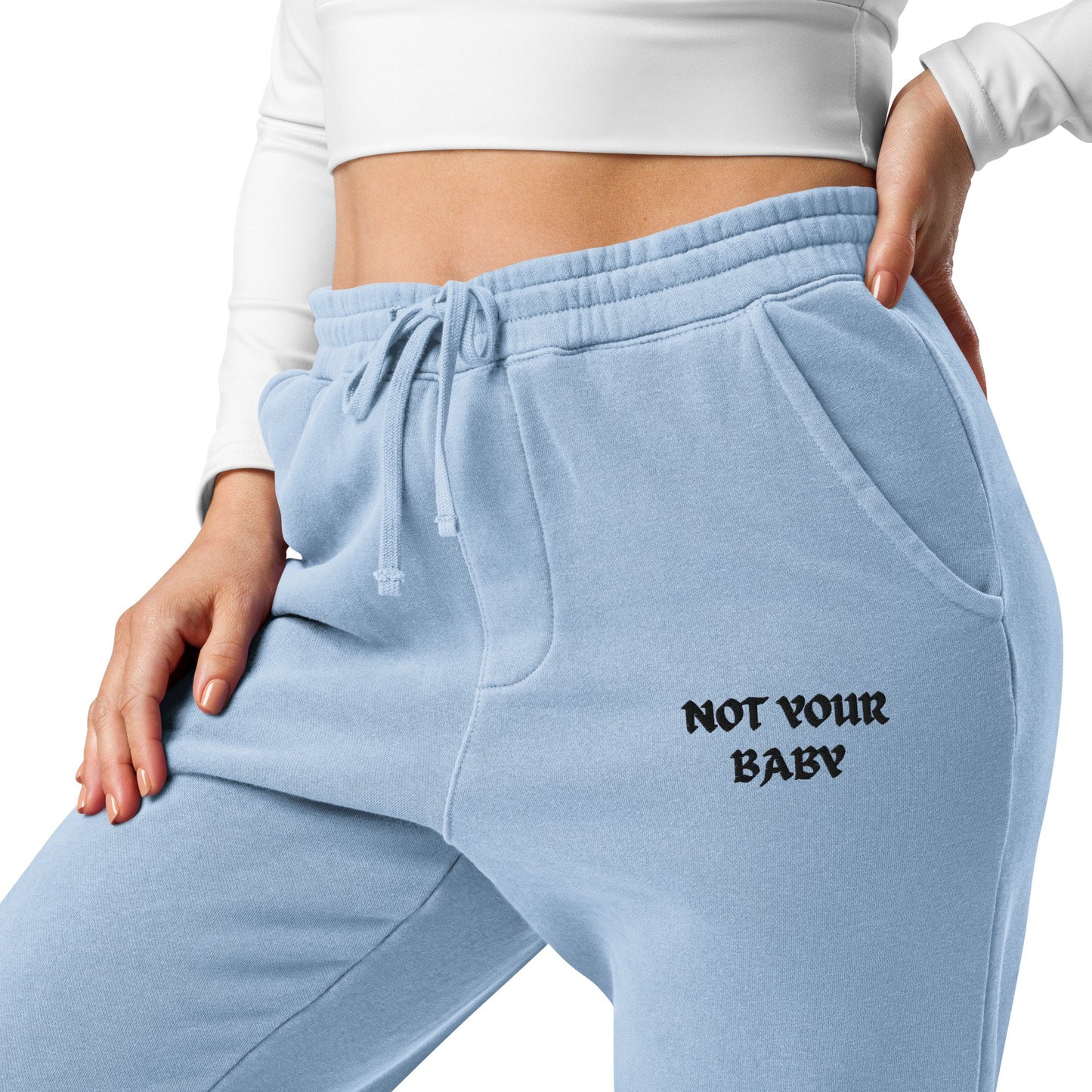 NOT YOUR BABY EMBROIDERED SWEATPANTS-668A0BCA13CA9_Pigment-Light-Blue-2XL