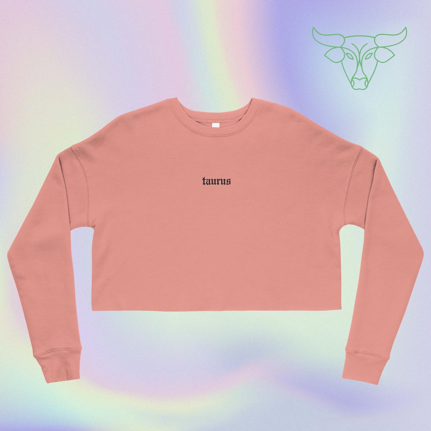taurus embroidered + cropped sweatshirt