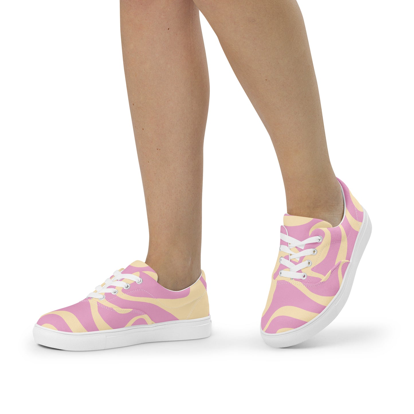 trippy women's lace-up canvas shoes