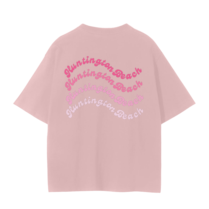 huntington beach wavy oversized t-shirt