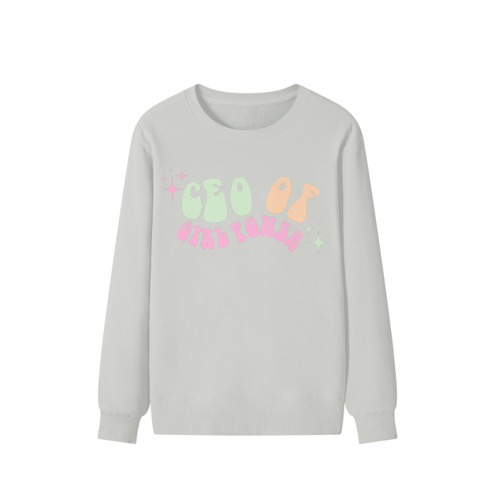 CEO of girl power sweatshirt