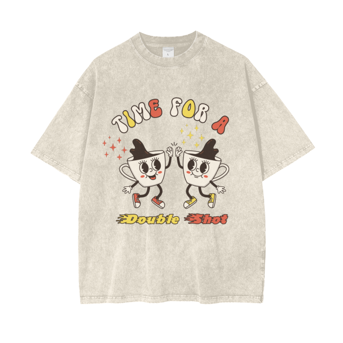 double shot acid wash oversized t-shirt