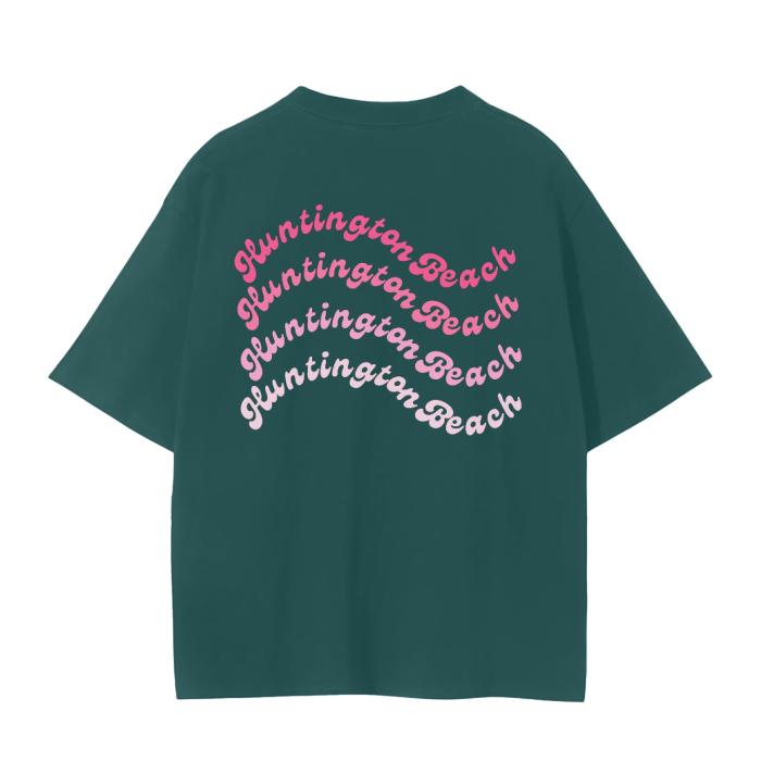 huntington beach wavy oversized t-shirt