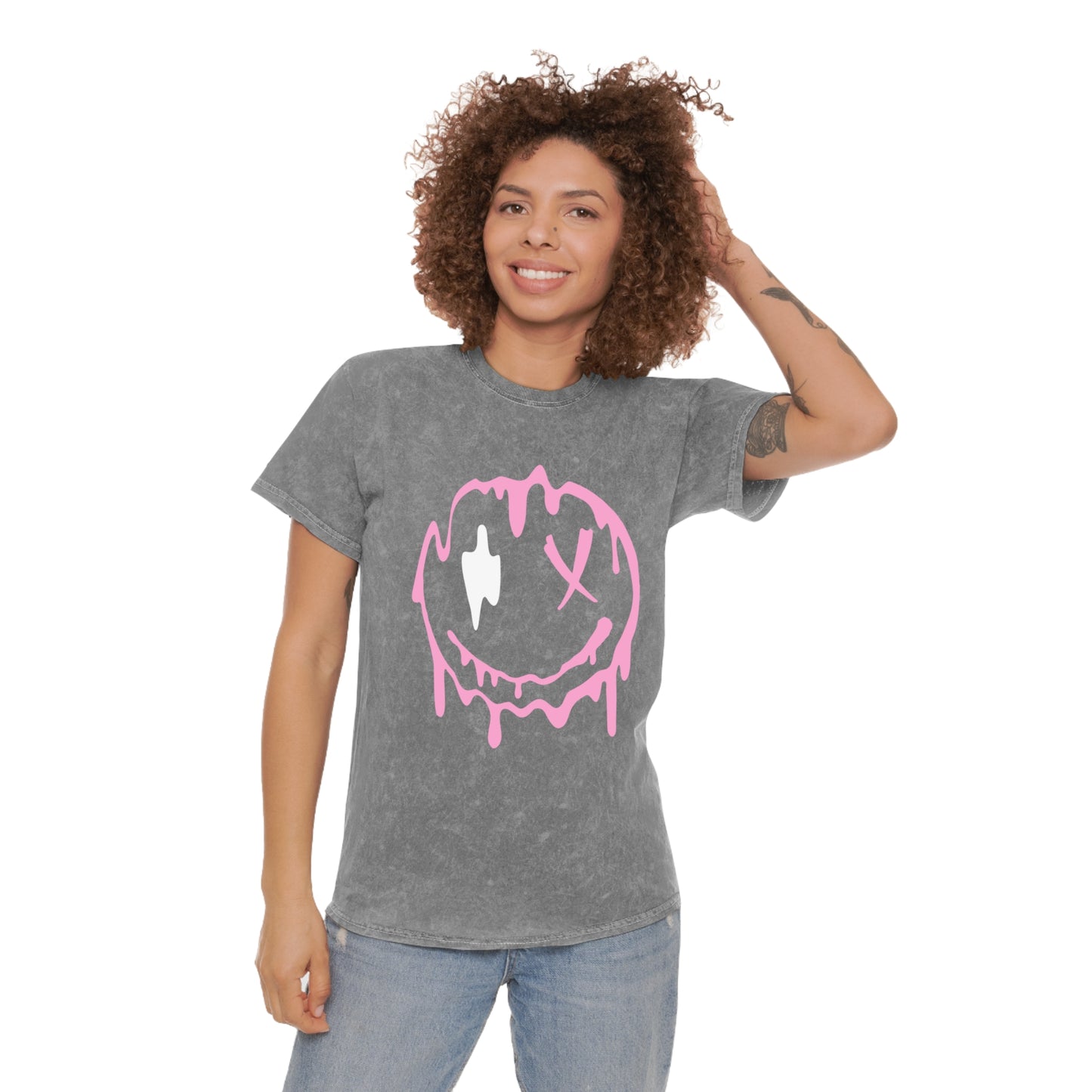 melting smiley mineral wash t-shirt