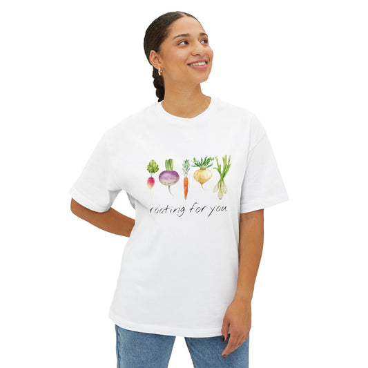 rooting for you oversized boxy tee