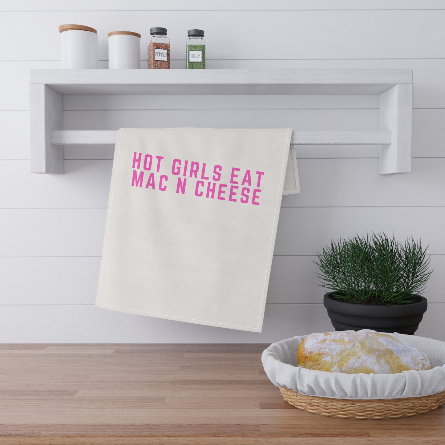 mac n cheese kitchen towel