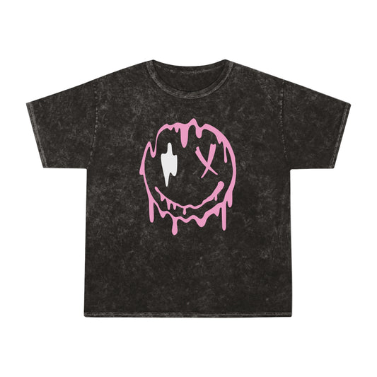 melting smiley mineral wash t-shirt