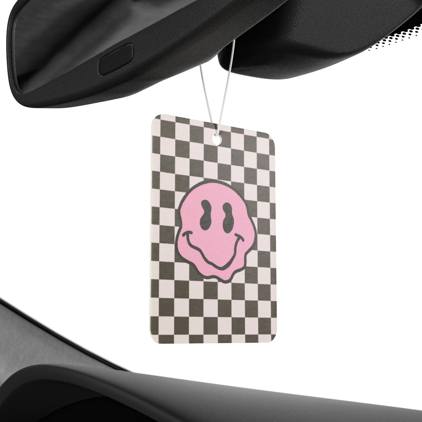 smiley checkers car air freshner