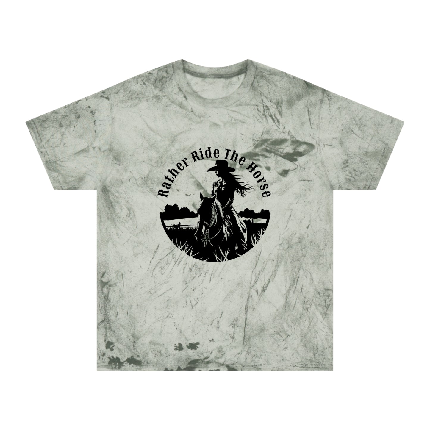 rather ride the horse color blast t-shirt