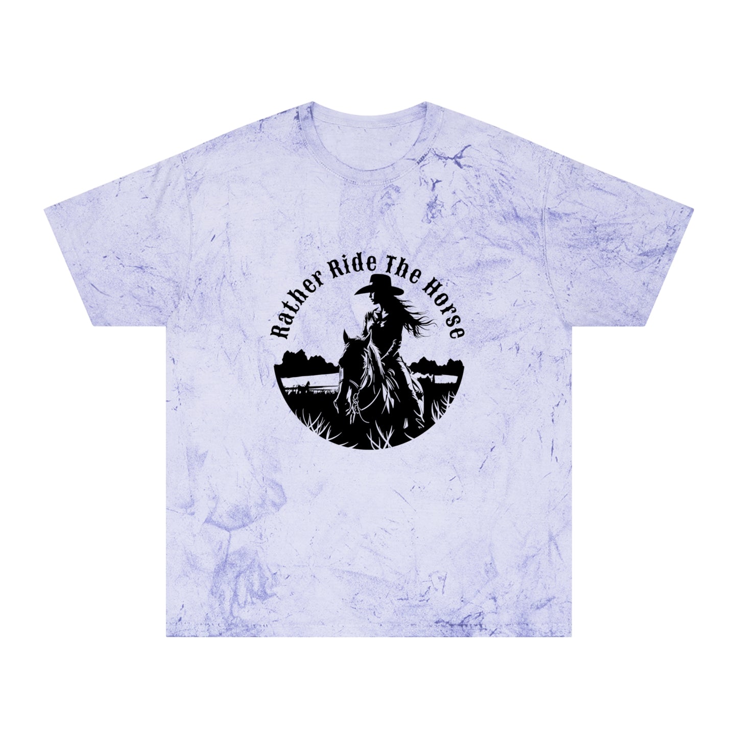 rather ride the horse color blast t-shirt