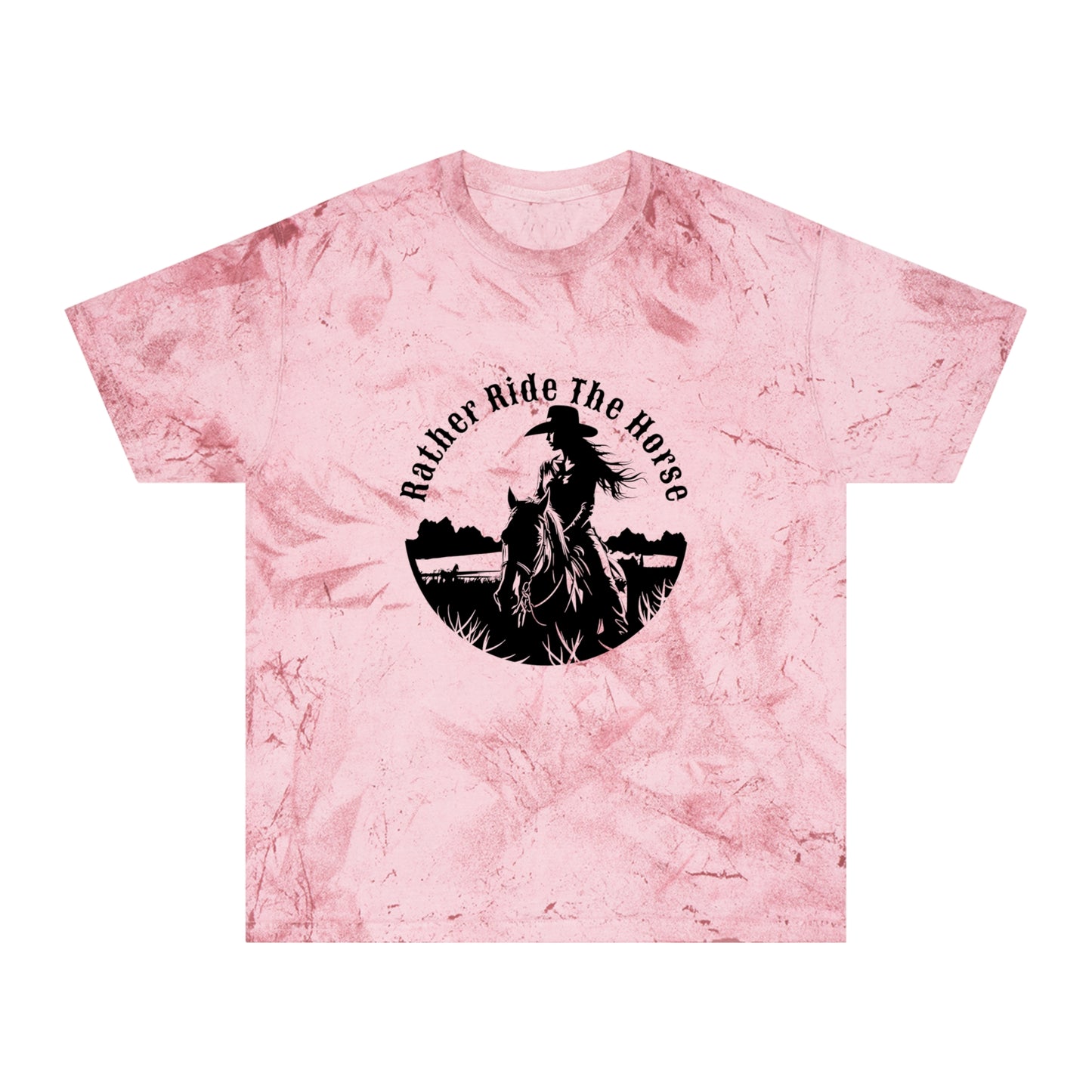 rather ride the horse color blast t-shirt