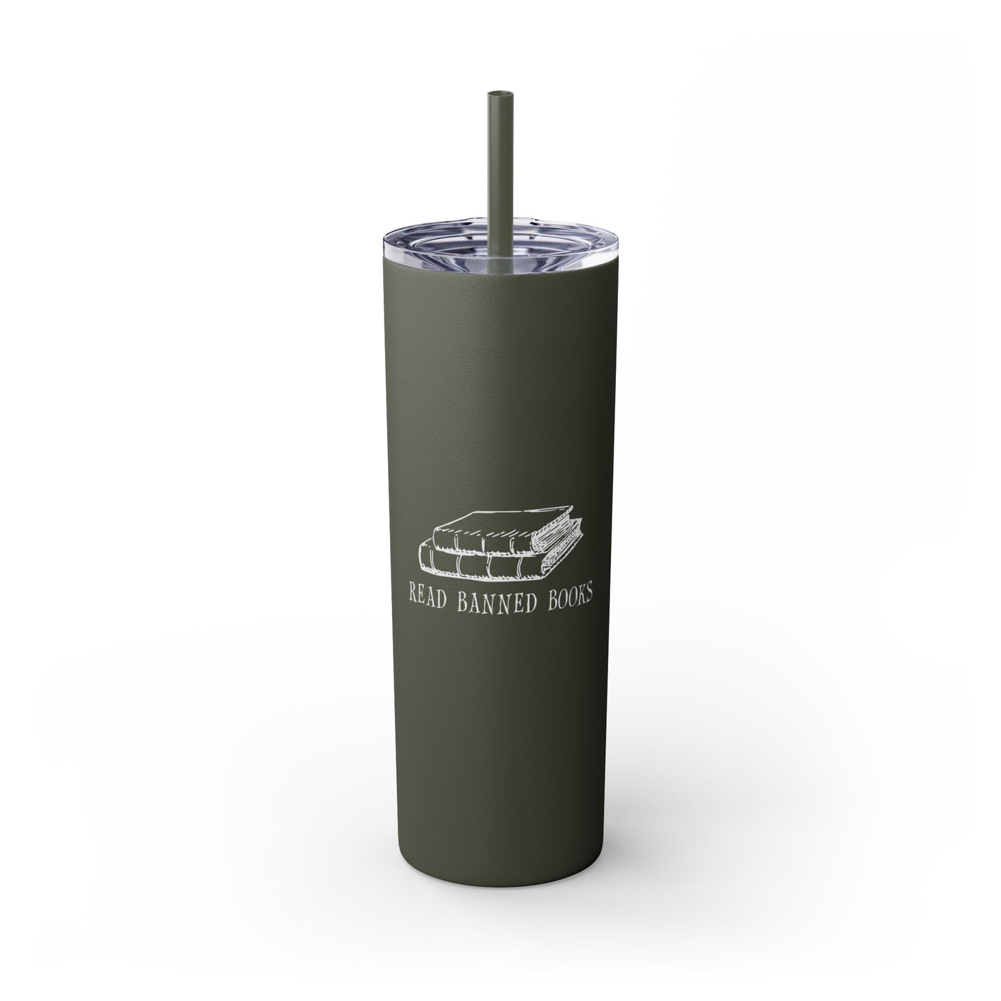 Read Banned Books Skinny Tumbler, 20oz