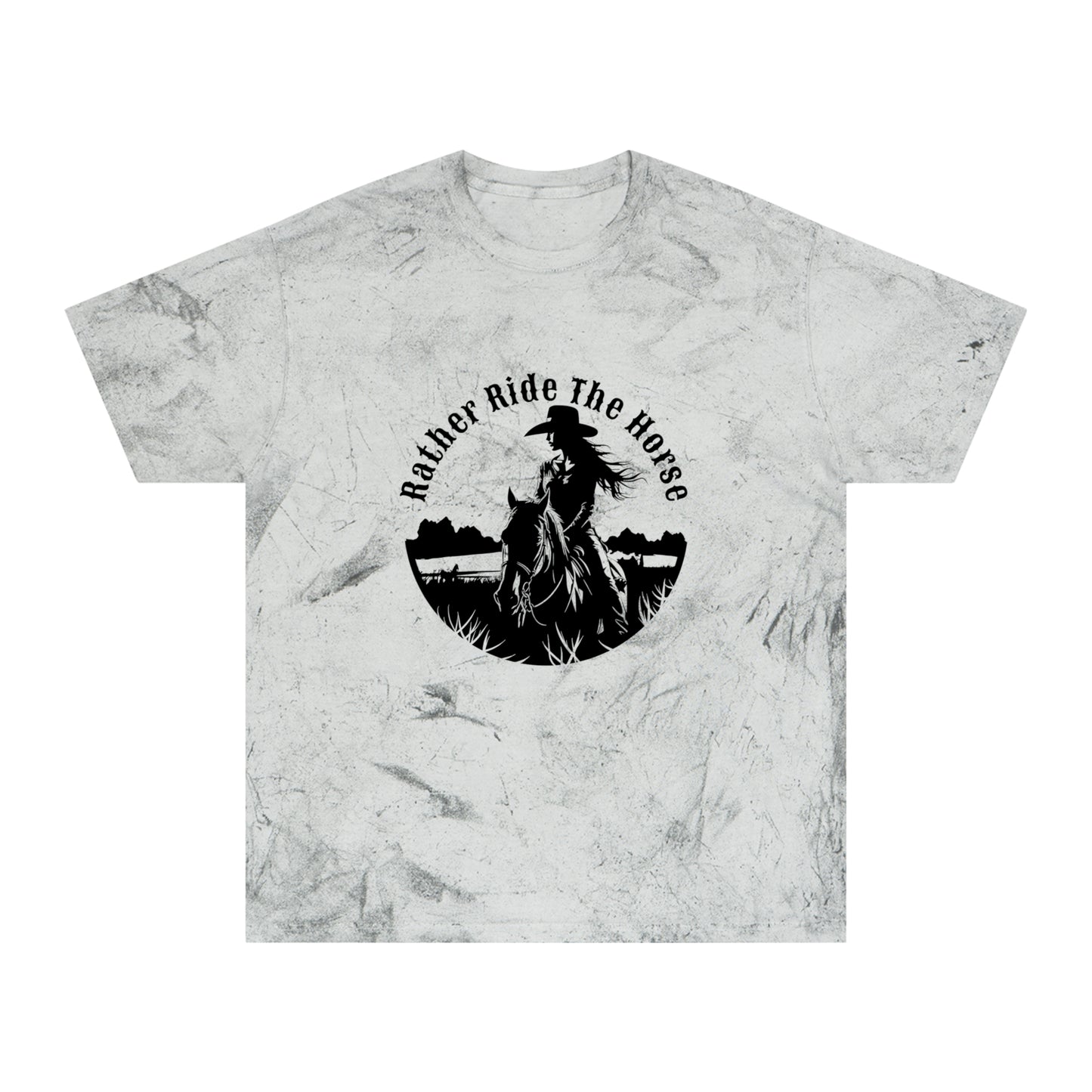 rather ride the horse color blast t-shirt