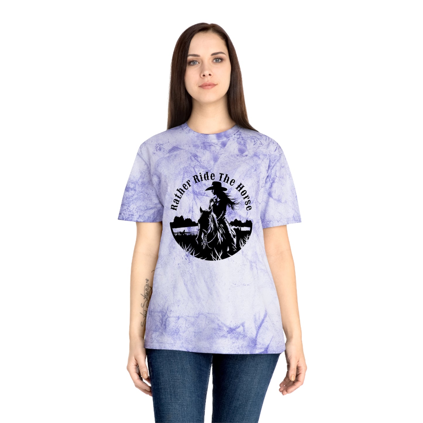 rather ride the horse color blast t-shirt