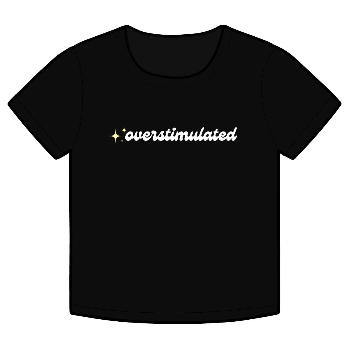 OVERSTIMULATED RIB BABY TEE-30813279837743863211