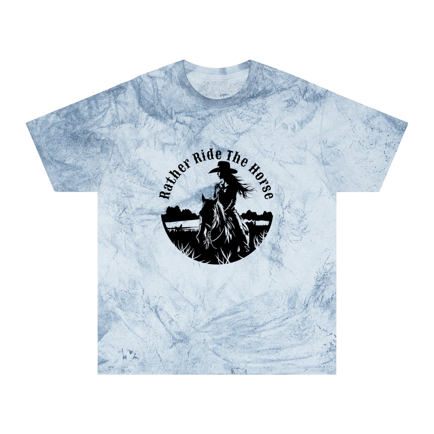 rather ride the horse color blast t-shirt