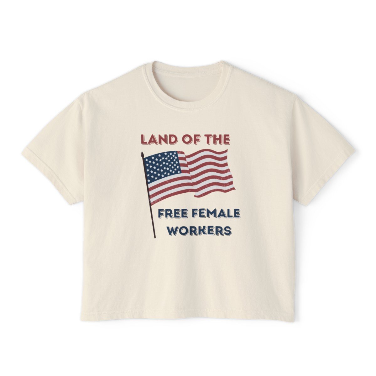 LAND OF THE FREE BOXY TEE-11187777965856718311