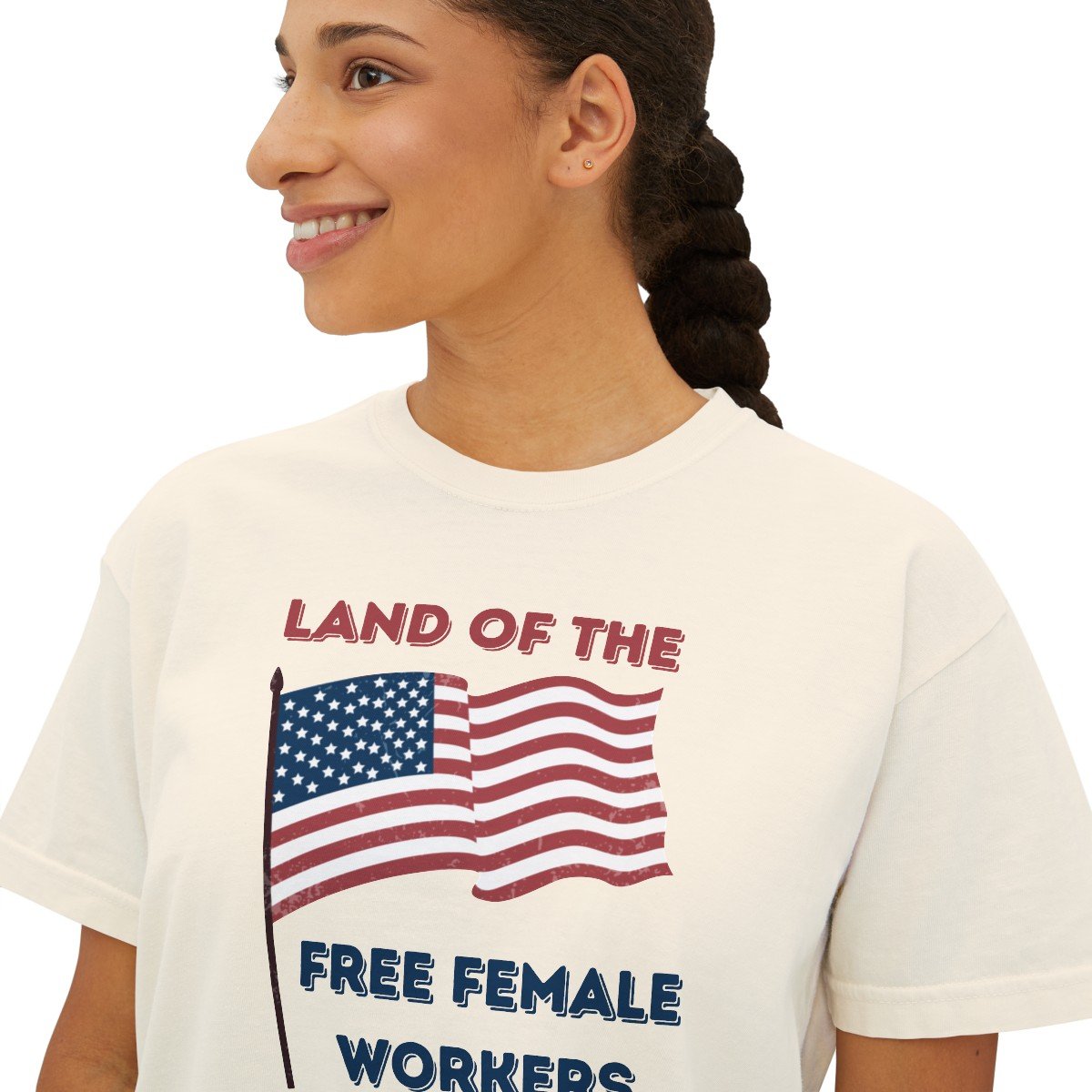 LAND OF THE FREE BOXY TEE-11187777965856718311