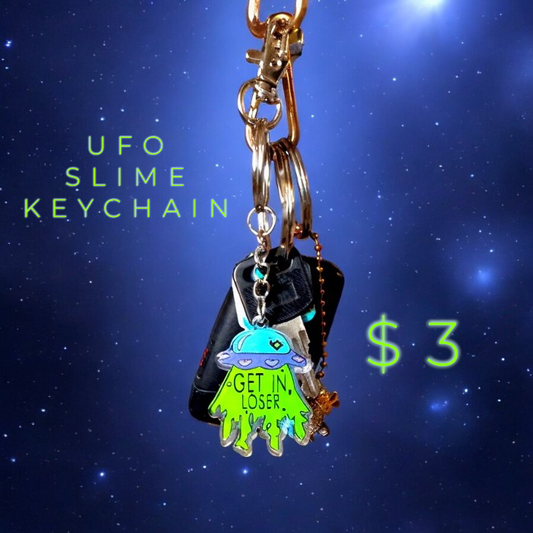 UFO slime keychain