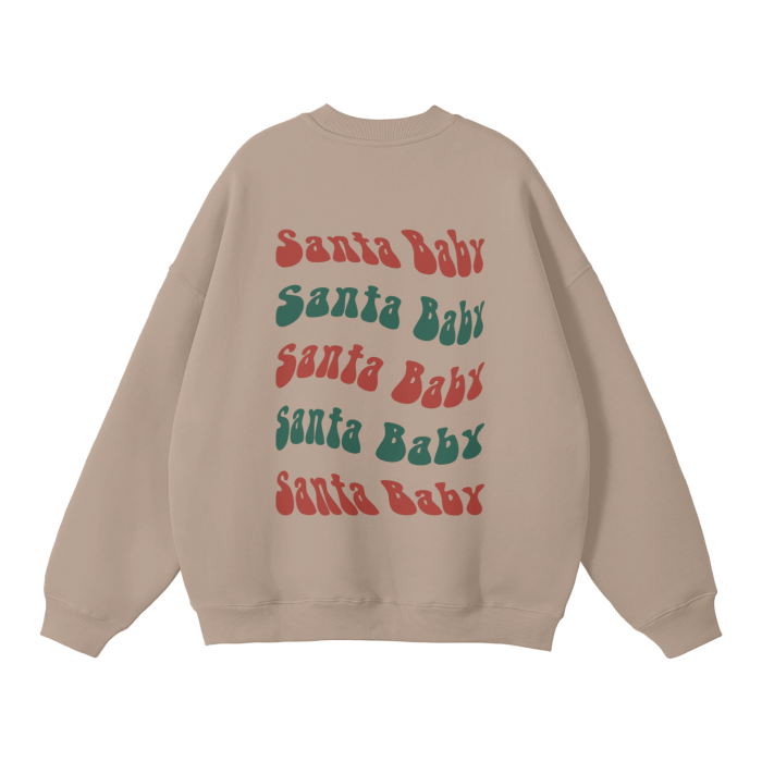 wavy santa baby crewneck sweatshirt