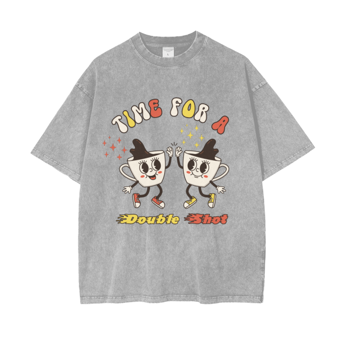 double shot acid wash oversized t-shirt