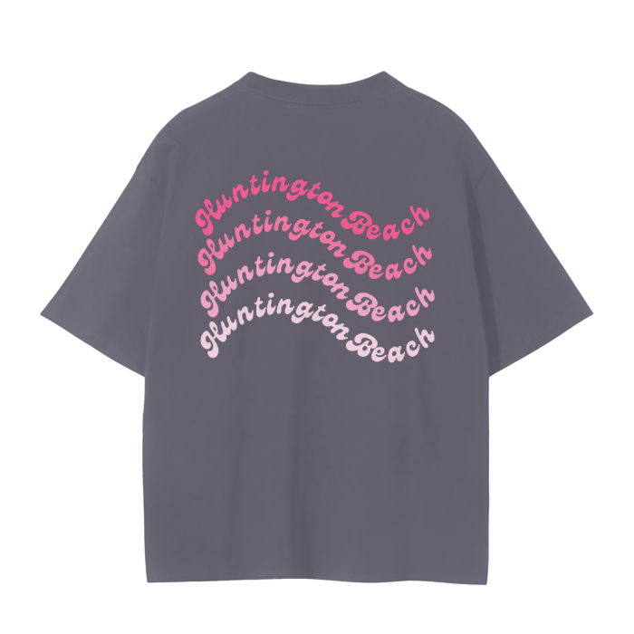 huntington beach wavy oversized t-shirt