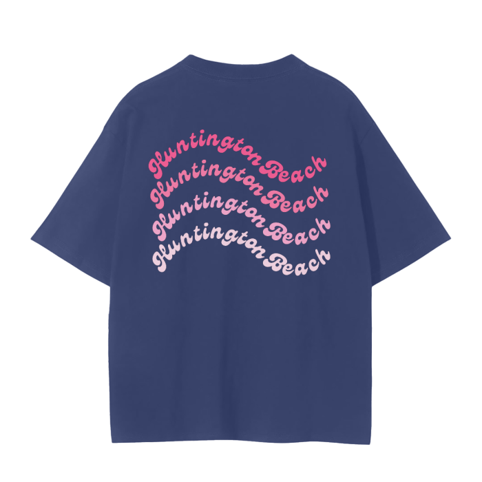 huntington beach wavy oversized t-shirt