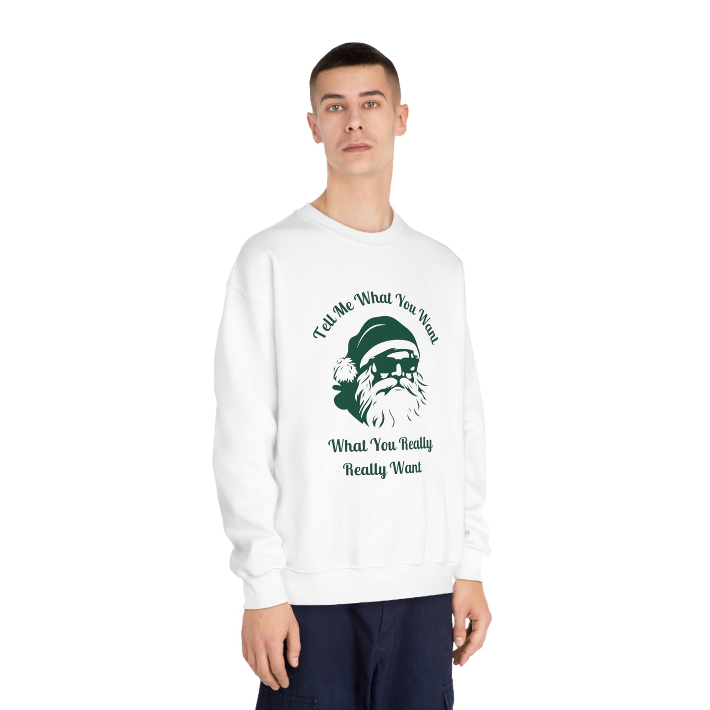 tell me what you want santa crewneck sweatshirt (unisex)