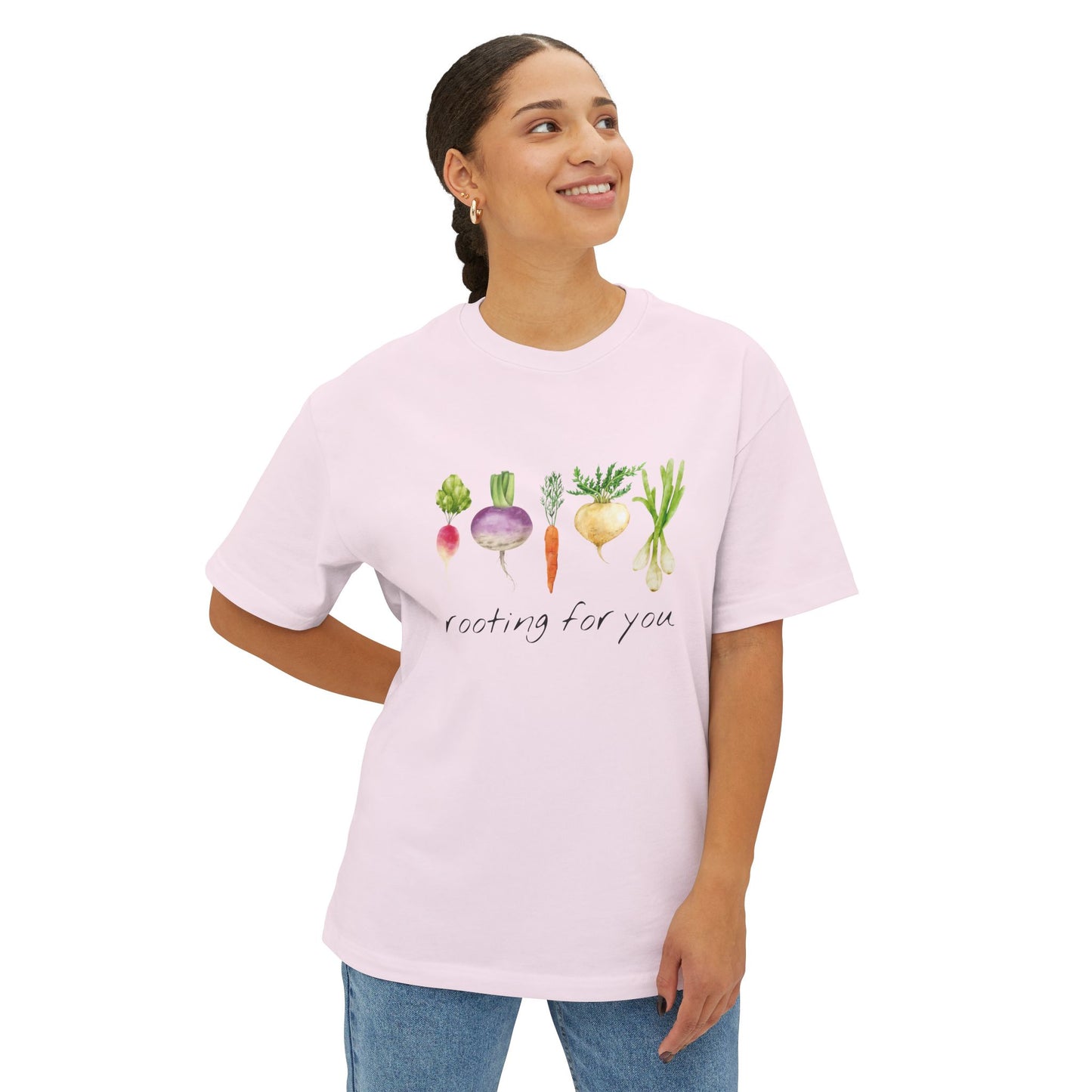 rooting for you oversized boxy tee