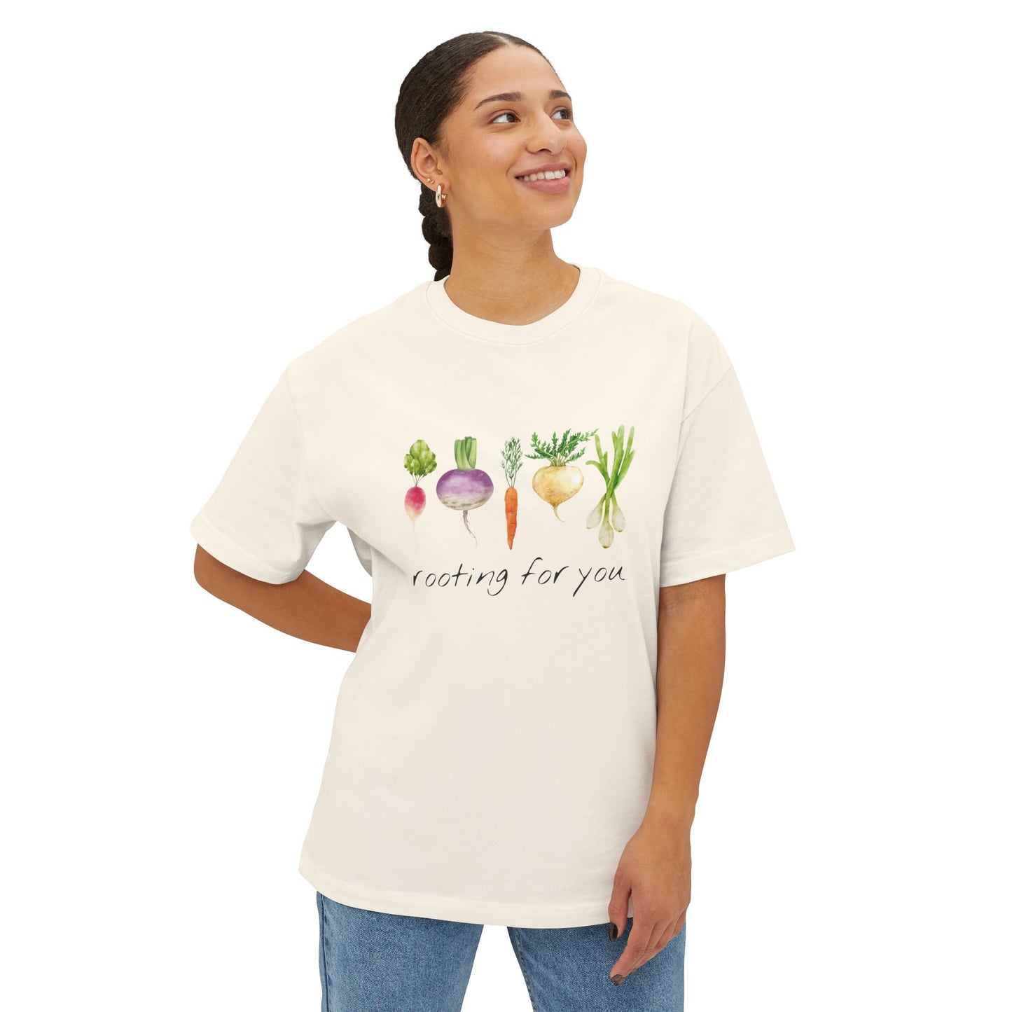 rooting for you oversized boxy tee