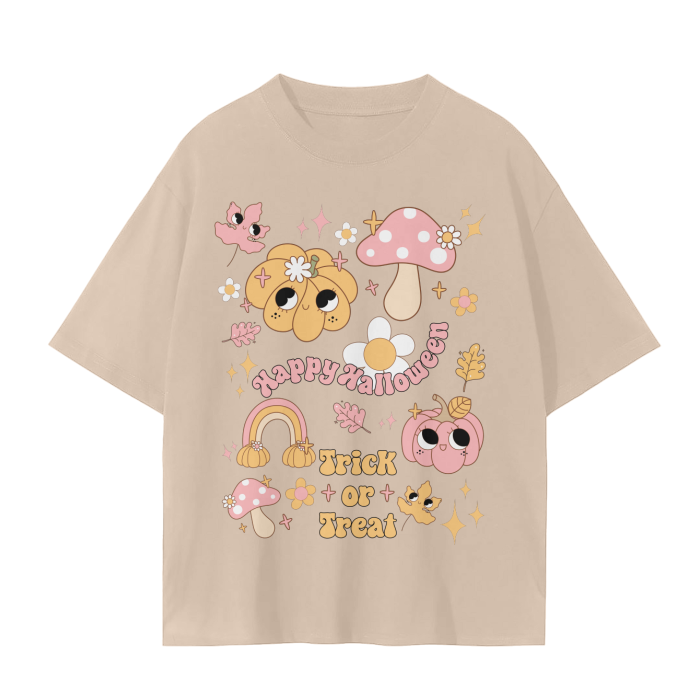 pink fall oversized t-shirt