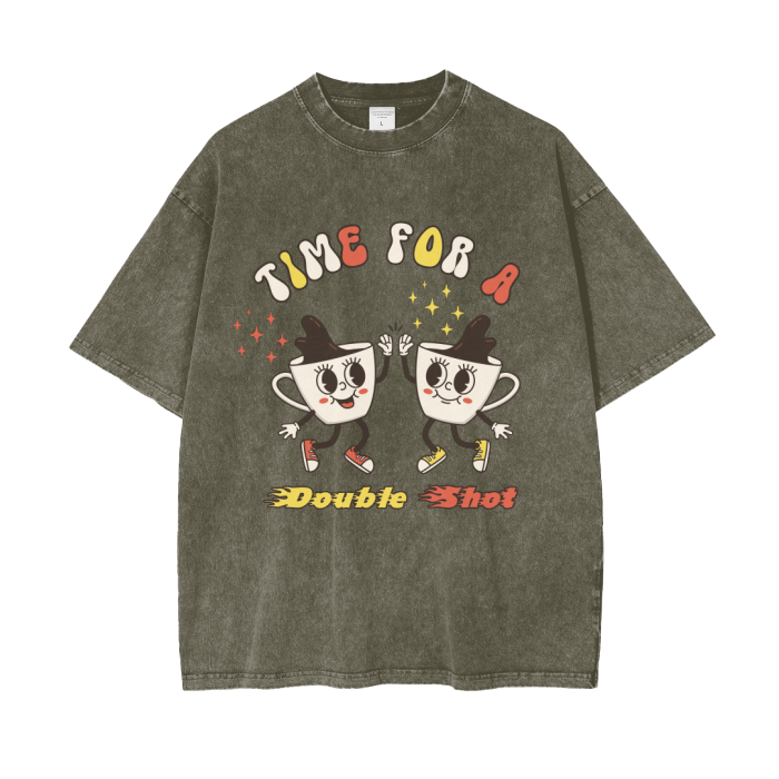 double shot acid wash oversized t-shirt