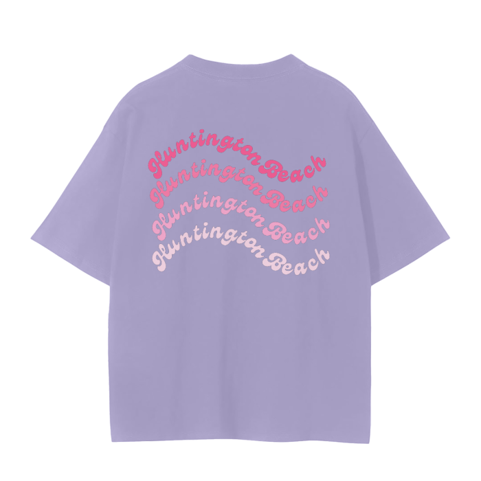 huntington beach wavy oversized t-shirt