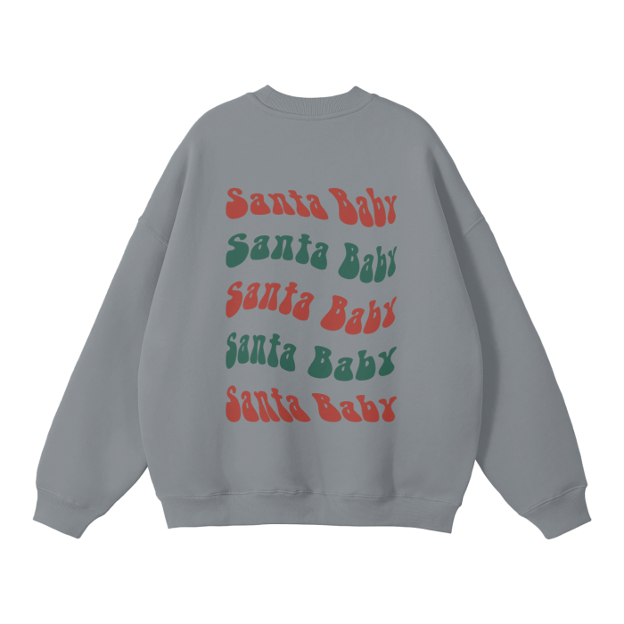 wavy santa baby crewneck sweatshirt