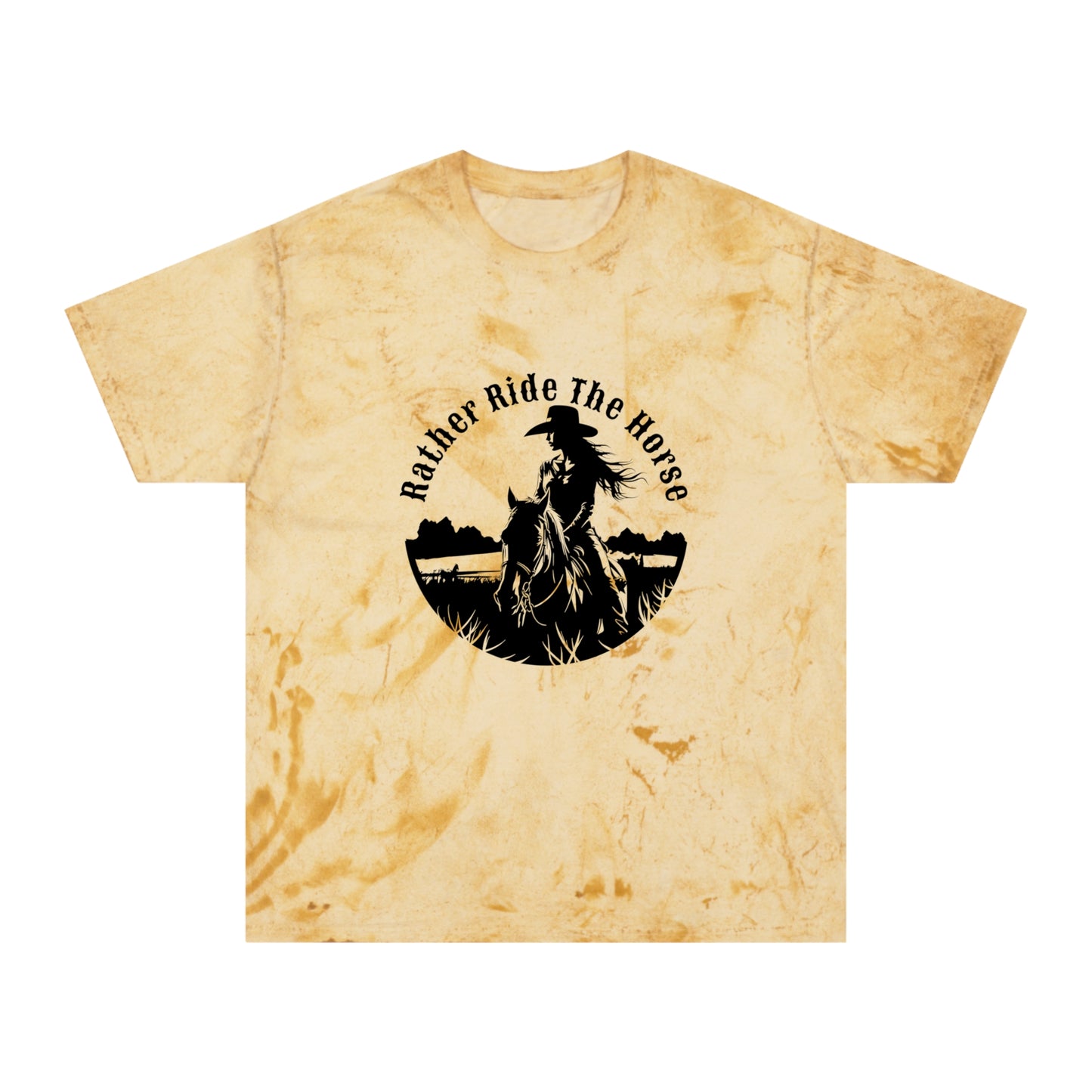 rather ride the horse color blast t-shirt