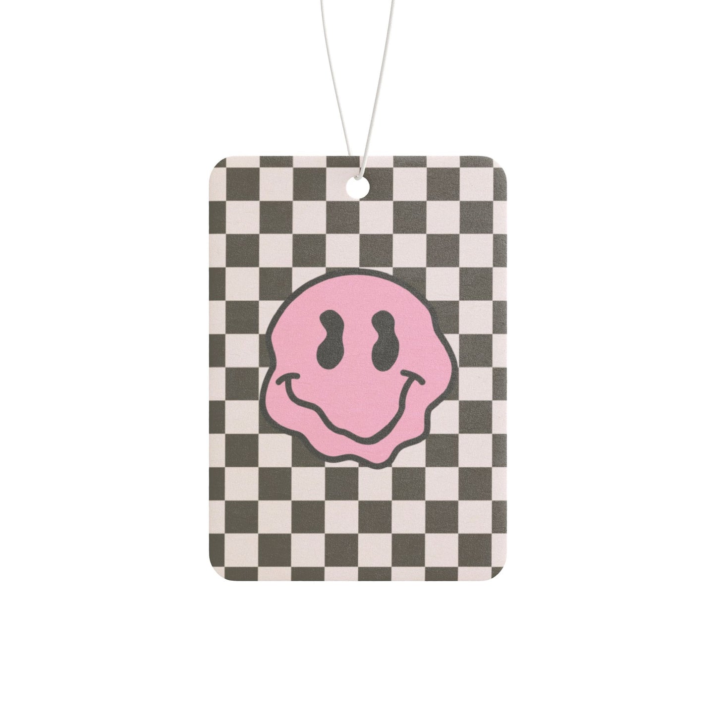 smiley checkers car air freshner