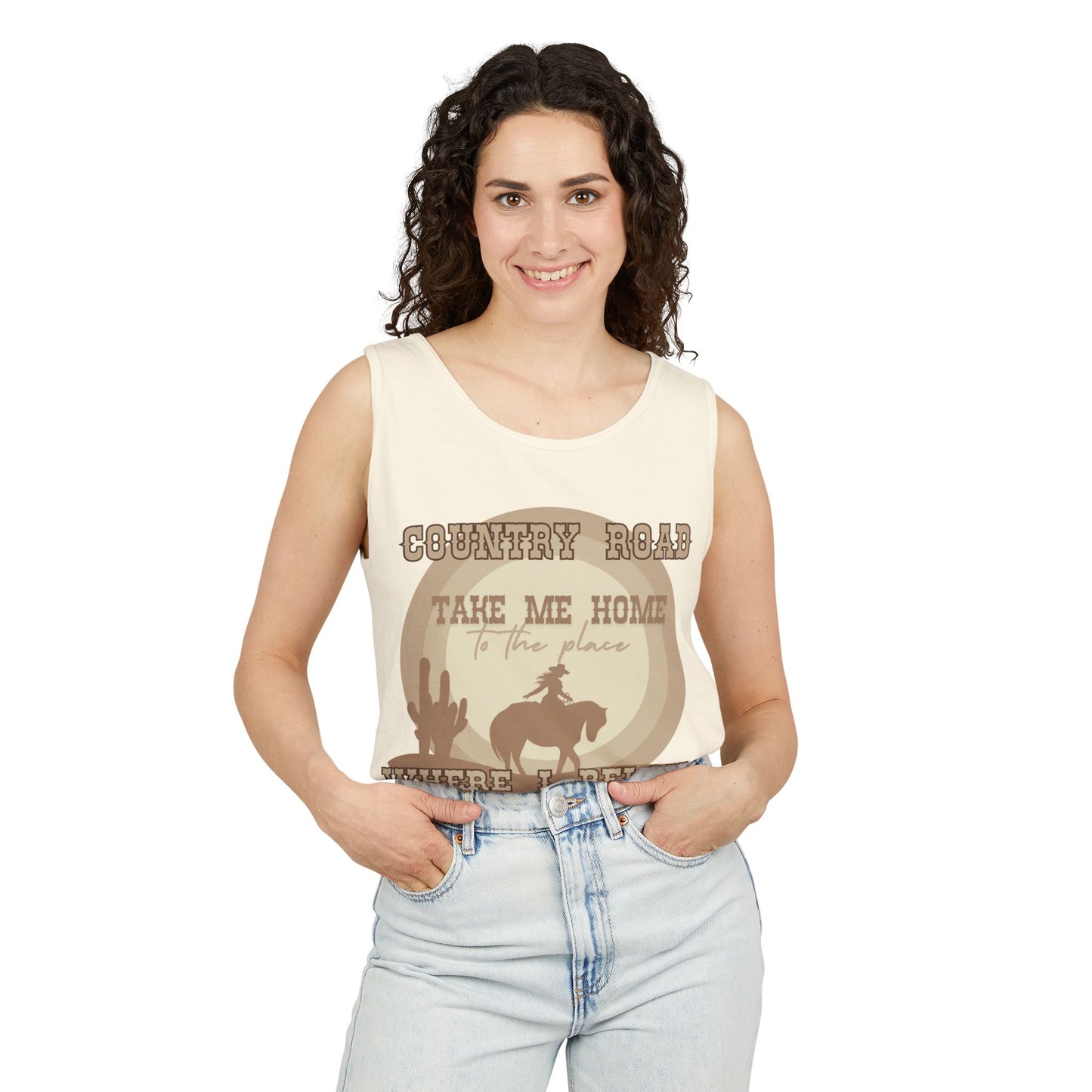 country road beige tank